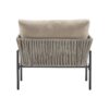 Modern Iron Lounge Chair With Rope Weave And Plush Cushions For Indoor / Outdoor Relaxation - Beige / Gray - Image 9