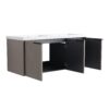 Contemporary 48" Wall Mounted Bathroom Vanity With Resin Double Sink & Soft Close Doors - Khaki - Image 17