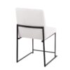 Fuji - Contemporary High Back Dining Chair (Set of 2) - Black / White - Image 4