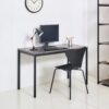 Harry - Contemporary Wood And Metal Computer Desk - Black / Gray - Image 2