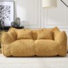 Comfortable Dual Beanbag Chair With High Resilience Foam Core For 2 People In - Yellow - Image 2