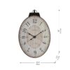 Antique Oval Wall Clock, Traditional Vintage Home Decor Clock - Ivory - Image 13