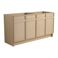 Modern Freestanding Bathroom Vanity With Soft Close Cabinet Doors - Oak