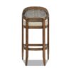 Americana - Mid-Century Modern Cane Back Bar Stool - Taupe Beige - Image 4