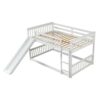 Full Over Full Bunk Bed With Slide And Ladder - White - Image 9