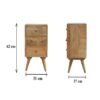 Nordic Style 4 Drawer Multi Nightstand - Oak - Image 13