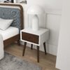 Avery - Night Stand 1 Drawer - Dark Brown / White - Image 12