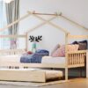 Full Size Classic House Bed With Twin Size Trundle - Natural - Image 12