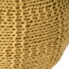 Yuny - Knitted Cotton Round Pouf With Modern Design - Yellow - Image 8
