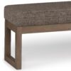 Milltown - Large Ottoman Bench - Mink Brown - Image 3