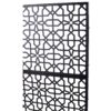 Outdoor & Indoor Privacy Screen Metal Privacy Screen Freestanding Decorative Privacy Screen Steel - Black - Image 9