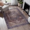Maval - 3' X 5' Washable Area Rug - Burgundy - Image 2