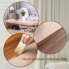 Rustic Solid Wood Coffee Table With Open Shelf, Modern Farmhouse Design - Light Natural / Natural - Image 12