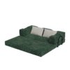Convertible Couch Bed With 2 Pillows, 3 Seat Folding Floor Couch & King Size Bed Mattress, Diy Combination - Green - Image 16