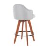 Ahoy - Contemporary Fixed Height Counter Stool With Bamboo Legs / Round Footrest (Set of 2) - Light Gray / Walnut - Image 4
