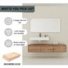 Modern Wall Mounted Bathroom Vanity With Resin Sink, Soft Close Drawer, Imitative - Imitative Oak - Image 8