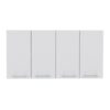 Wall Cabinet Four Doors, With Two Internal Shelves And Internal Plate And Glass Organizer - White - Image 2