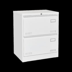 Filing Cabinet Lateral File Cabinet With Lock, 2 Drawer, For Legal / Letter / A4 / F4 Home Office - White