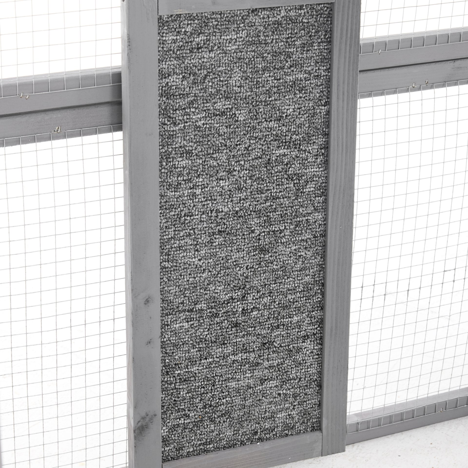 Outdoor Cat House, Diy Cat Enclosure Catio With Double Enter Doors - Light Gray - Image 26