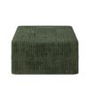 Modern Minimalist Ottoman Sectional Sofa Corduroy Couch Sleeper Foam - Green - Image 5