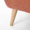 Mid Century Modern Loveseat Sofa With Button Tufted Backrest - Burnt Orange - Image 12