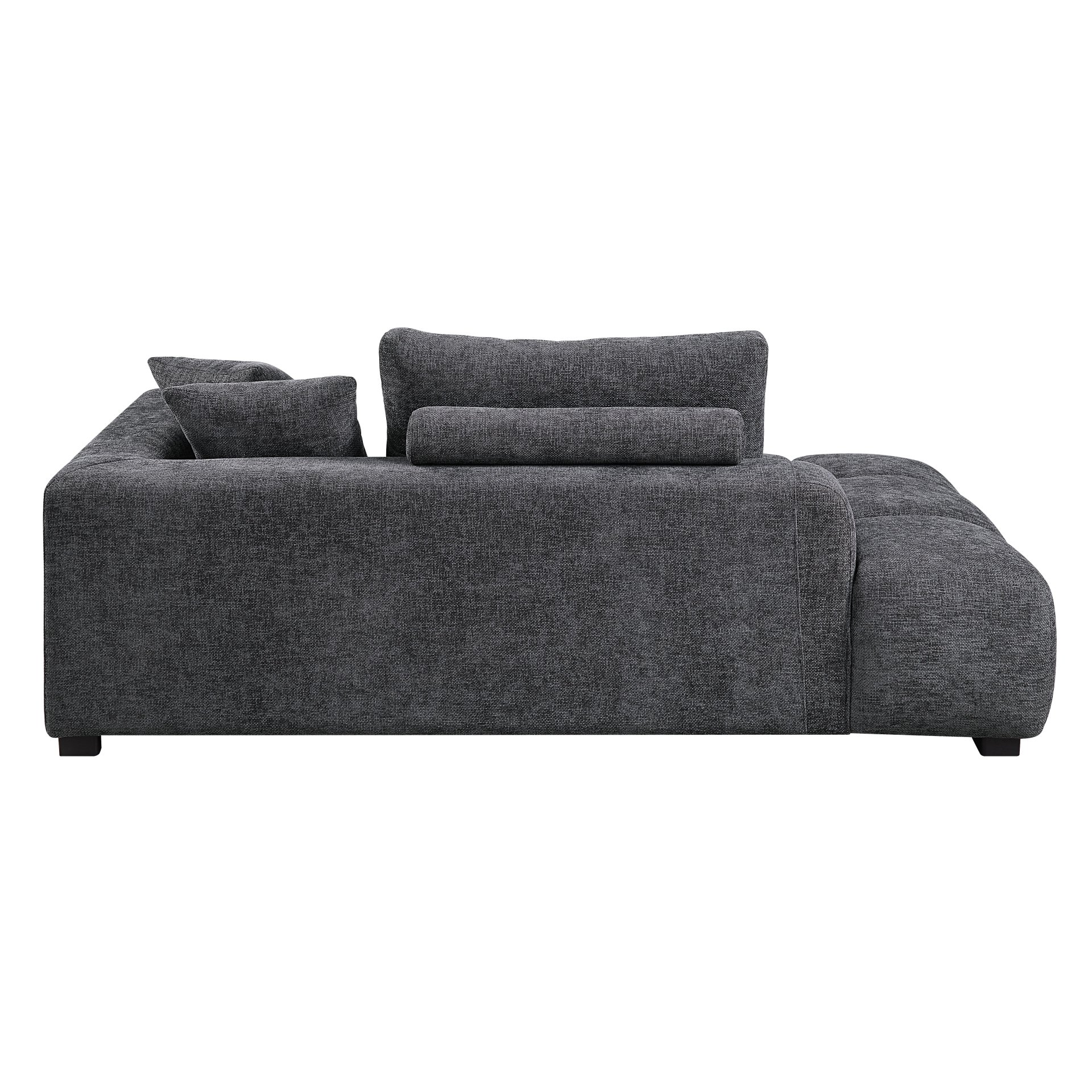 Chosen - Sectional Sofa With Toss Pillows With 2 Chaises With Ottoman - Gray - Image 5