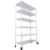 20" 6 Tier 6000Lbs Capacity Nsf Metal Shelf Wire Shelving Unit, Heavy Duty Adjustable Storage Rack With Wheels & Shelf Liners For Commercial Grade Utility Steel Storage Rack - White - Image 8