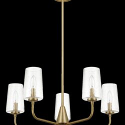 Dazzle - 5 Lights Chandelier With Clear Seeded Satin - Antique Brass / Clear / Gold