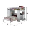 Freya - Twin Loft Bed With Storage (Not Including The Bottom Twin Bed) - White - Image 5