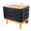 Durable 3 Tray Worm Farm Kit For Efficient Vermicomposting, 65L Capacity - Yellow / Black - Image 3