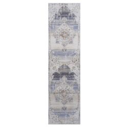 Payas - 2' X 8' Medallion Runner Rug - Cream / Gold