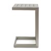 Aluminum Outdoor Side Table, C Shaped End Table, Outside Small Table For Patio - Silver - Image 10