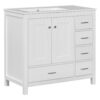 Bathroom Vanity With Ceramic Sink Combo, Abundant Storage Cabinet -2 Soft-Close Doors And 5 Drawers - White - Image 25