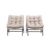 Coastal Scooped Outdoor Patio Chairs With Cushions (Set of 2) - Natural - Image 7