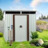 Outdoor Metal Storage Shed - White - Image 5