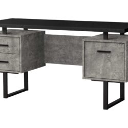 Computer Desk For Home Office, Laptop, Left, Right Set - Up, Storage Drawers, Contemporary & Modern - Black