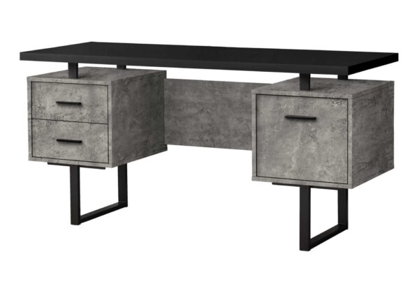 Computer Desk For Home Office, Laptop, Left, Right Set - Up, Storage Drawers, Contemporary & Modern - Black