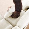 Elegant Chenille 3 Seater Sofa With Movable Ottomans High Resilience Sponge - Beige - Image 11
