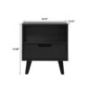 Modern 1 Drawer Nightstand With Open Cubby - Black - Image 5