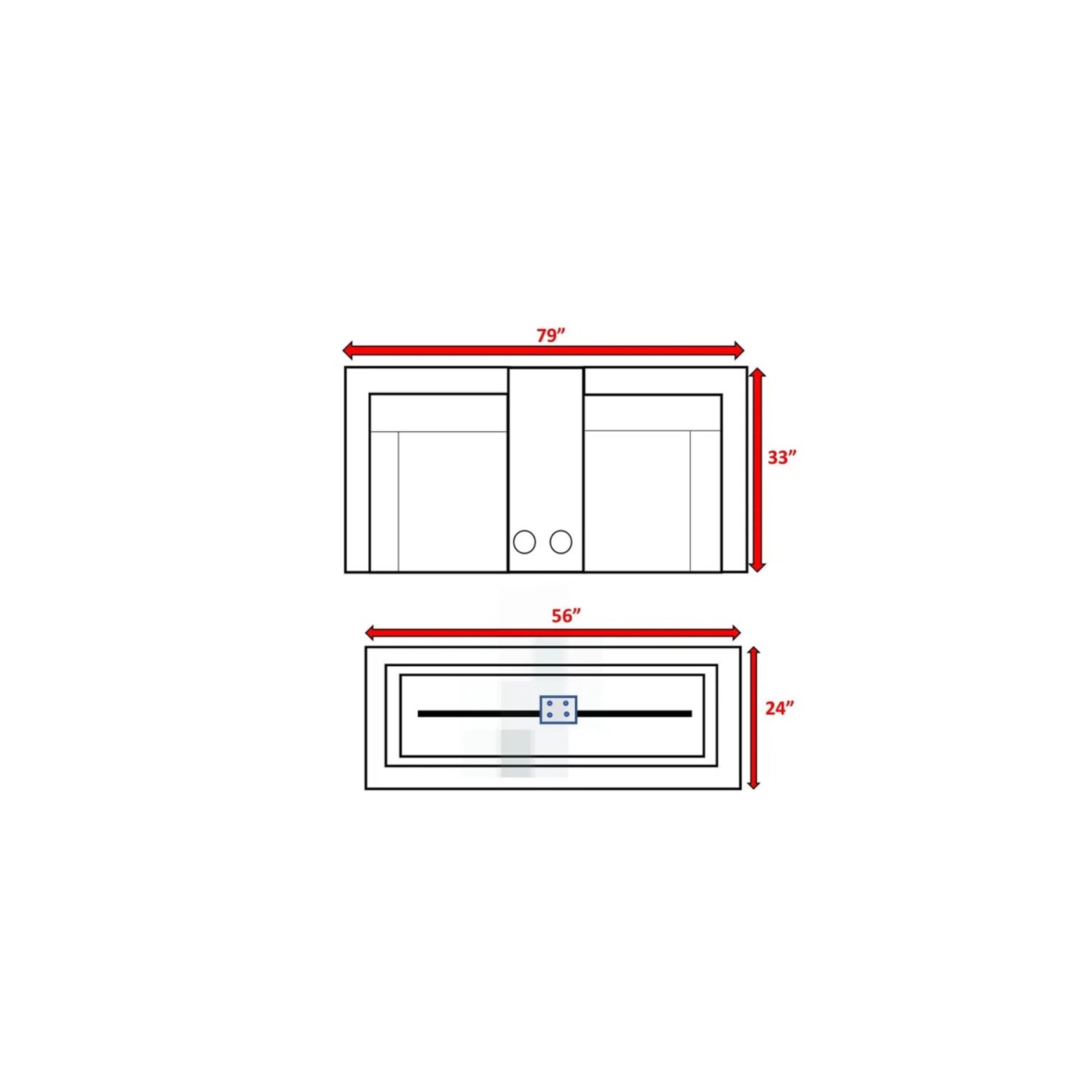 Outdoor Seating Set For 2 With Cushions - Gray Mix - Image 3