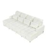 Oversized U - Shaped Sofa Versatile Sectional Sofa Pull Out Sofa Bed With Double Storage Chaise Lounges And 2 USB Ports For Living Room - Beige - Image 16