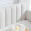 Elena - Twin Boucle Upholstered Daybed, Ribbed Tufted Backrest - Ivory - Image 11