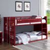 Cargo - Twin Twin Bunk Bed - Red - Image 4