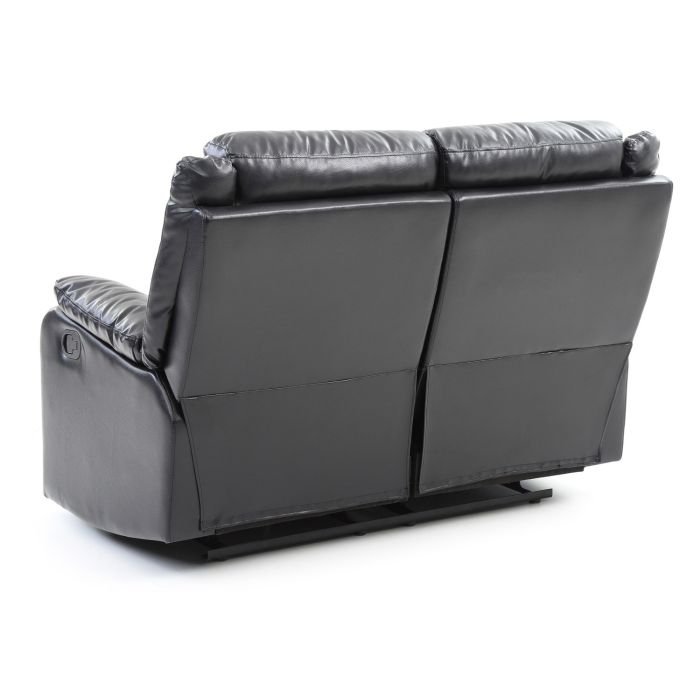 Sleek Contemporary Love Seat - Black - Image 5