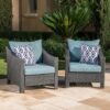 Modern Antibes Armchair With Water Resistant Cushions - Gray - Image 5