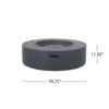 Modern Lightweight Concrete Outdoor Circular Fire Pit 50, 000 Btu - Dark Gray - Image 3