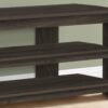 TV Stand, Console, Media Entertainment Center, Storage Shelves, Living Room, Bedroom, Contemporary, Modern - Oak - Image 9