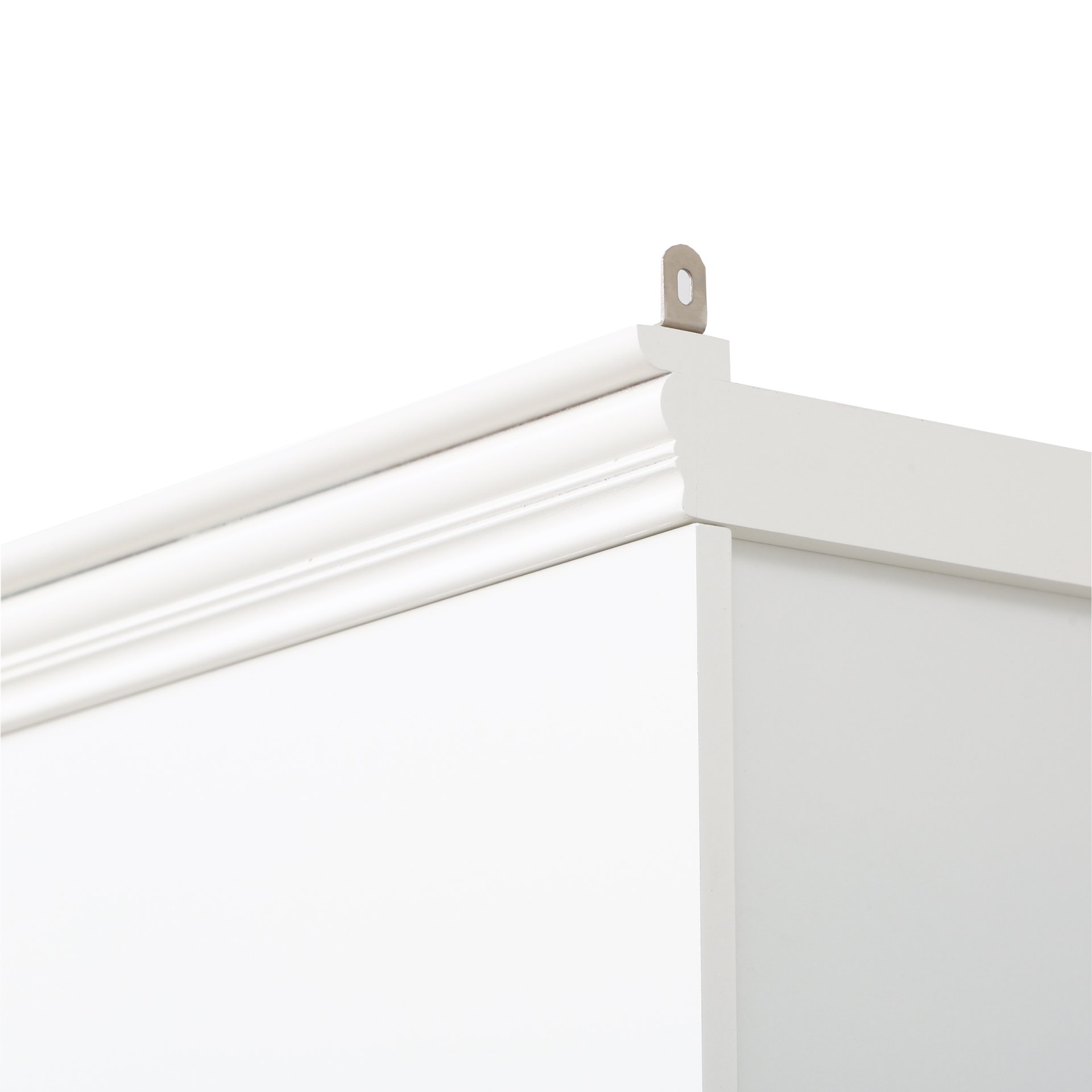 Retro Style Display Bookcase With Adjustable LED Ceiling Light And Tempered Glass Shelves - White - Image 10