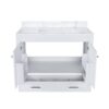 43" Bathroom Vanity With Artificial Marble Carrara Top Set, Multi Functional Bathroom Cabinet With Doors And Drawer - White - Image 15