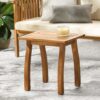 Kinesis - Outdoor Side Table With Slatted Top And Wood Frame - Teak - Image 5